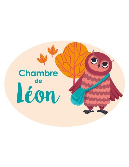 Chambre Enfant Orange,Sticker personnalisée Enfant: Hibou