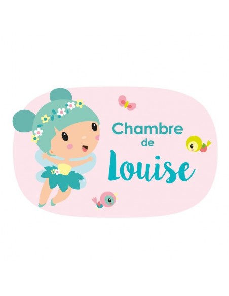 Chambre Princesse,Sticker de porte prénom personnalisable: Fée