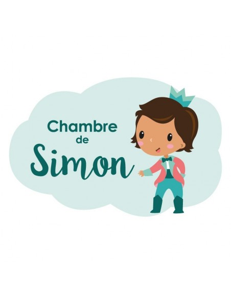 Chambre Princesse,Sticker de porte prénom garçon