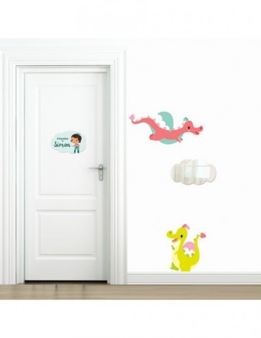 Chambre Princesse,Sticker de porte prénom garçon Chambre Princesse,Sticker de porte prénom garçon