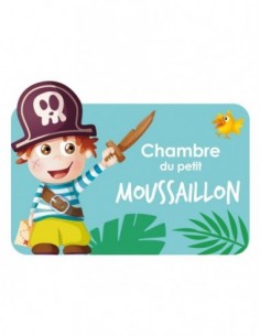 Chambre Pirate,Sticker de Porte Enfant Pirate: Moussaillon