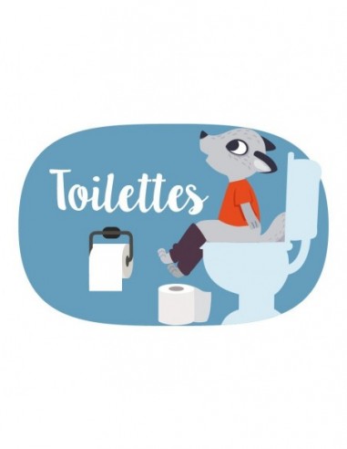 Autres Décorations,Sticker de Porte Enfant: Toilettes