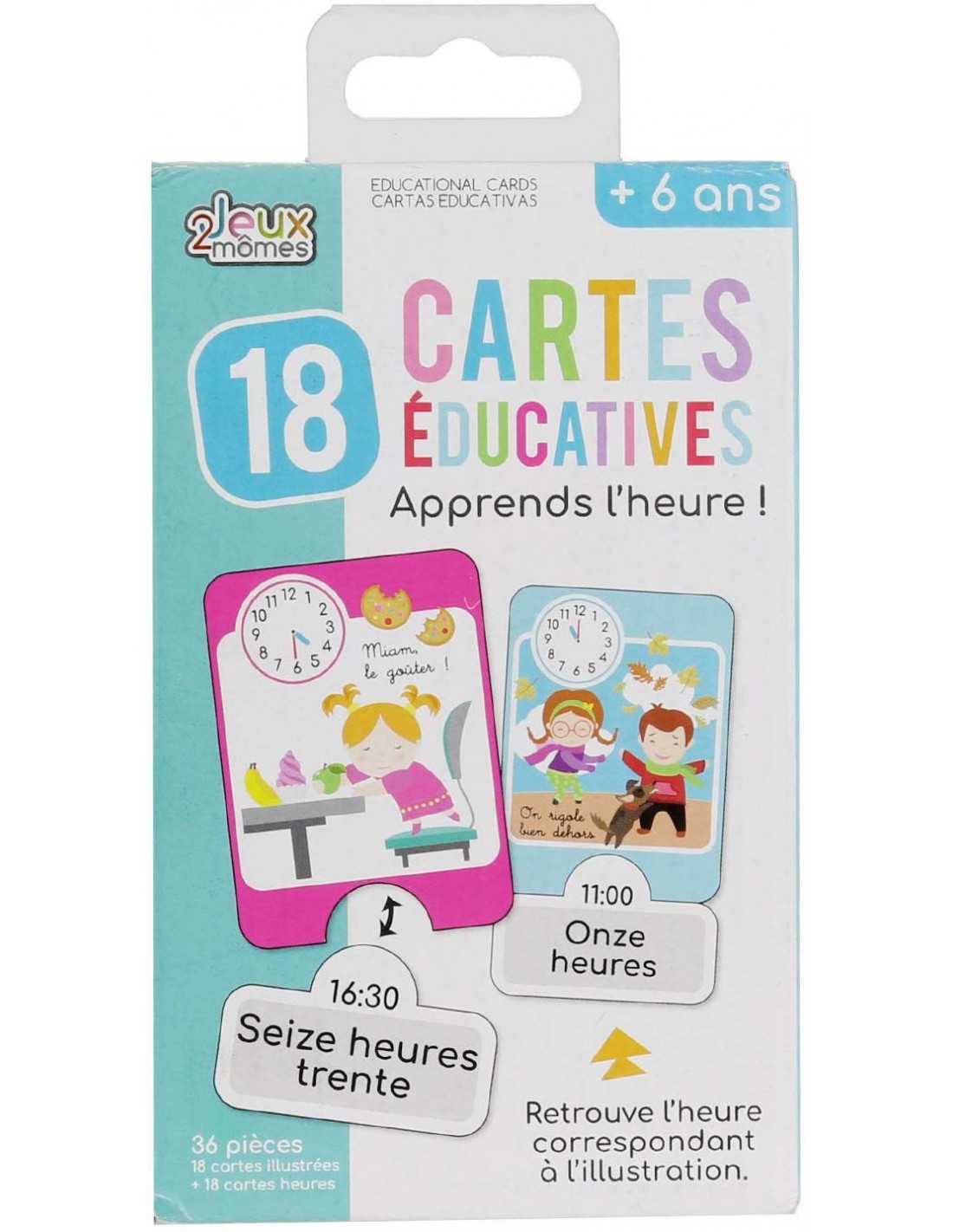 Cartes éducatives : apprendre l'heure