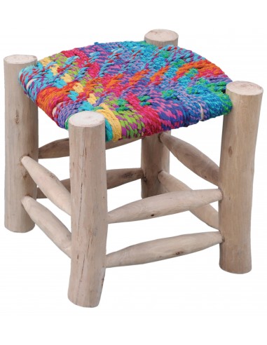 The Rug Republic,Tabouret Sahara Chindi 40 x 40 x 40 The Rug Republic,Tabouret Sahara Chindi 40 x 40 x 40