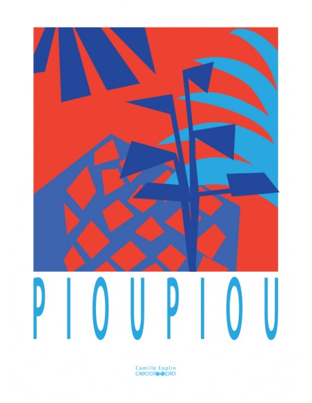 Poster enfant,Kit 3 affiches - Pioupiou à la mer