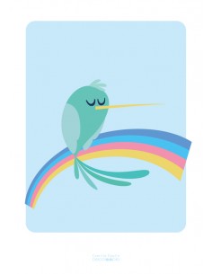 Poster enfant,Kit 4 affiches - Pioupiou Arc-en-ciel 2