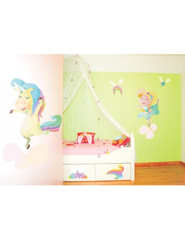 Stickers Féerie & Princesse,Stickers Enfant: Licorne sur un Stickers Féerie & Princesse,Stickers Enfant: Licorne sur un