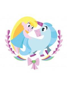 Stickers Féerie & Princesse,Stickers Enfant: Fille licorne coeur
