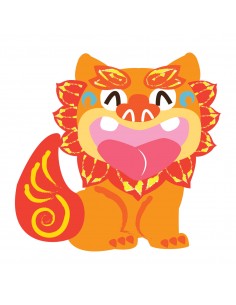 Stickers Monde,Sticker japon: Shisa