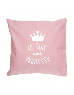 Coussin déco enfant : Je suis une Princesse