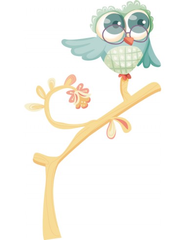 Stickers Animaux,Sticker Enfant Oiseau: Professeur hibou