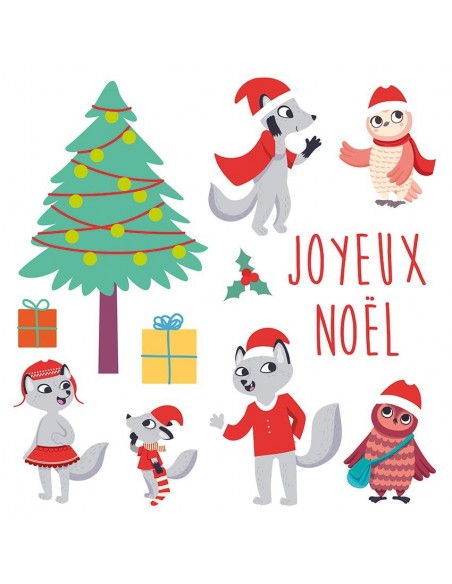 Stickers Noël,Frise de Noël: Forêt