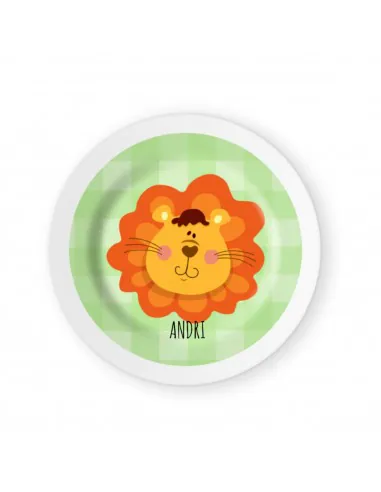 Vaisselle personnalisée,Assiette enfant prénom: Lion