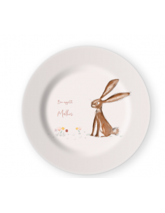 Tous nos produits,Assiette enfant prénom: Lapin