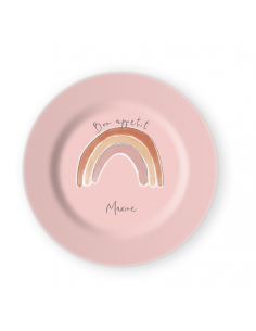 Tous nos produits,Assiette enfant prénom: Rainbow