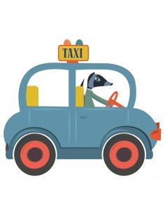 Stickers Voiture & Transports,Sticker enfant: Taxi