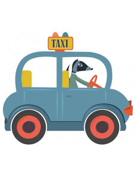 Stickers Voiture & Transports,Sticker enfant: Taxi