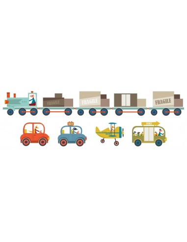 Sticker Enfant Frise Train