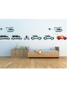 Stickers Police,Grande frise de voitures Police 2