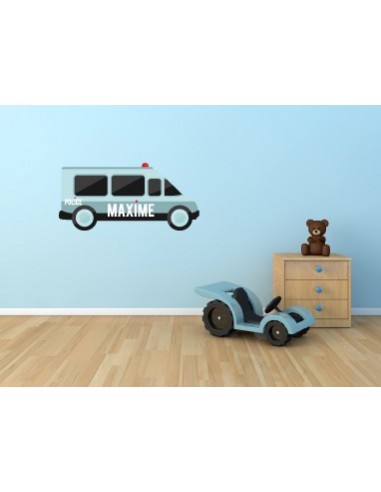 Stickers Police,Sticker Prénom: Camion Police personnalisé Stickers Police,Sticker Prénom: Camion Police personnalisé