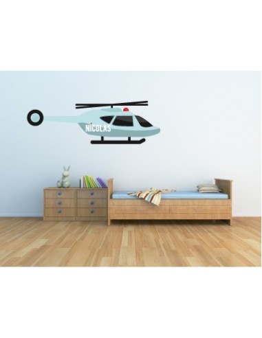 Stickers Police,Sticker Prénom: Hélico Police personnalisé Stickers Police,Sticker Prénom: Hélico Police personnalisé