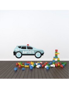 Stickers Police,Sticker Prénom: Voiture Police personnalisée 2