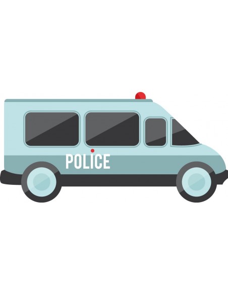 Stickers Police,Stickers enfant: Camion Police