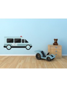 Stickers Police,Stickers enfant: Camion Police 2