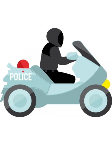 Stickers Police,Stickers enfant: Motard Police