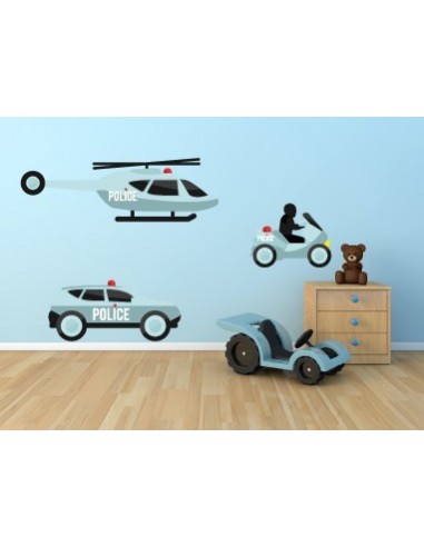 Stickers Police,Stickers enfant: voiture de police Stickers Police,Stickers enfant: voiture de police