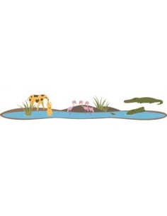 Stickers Jungle & Savane,Sticker enfant: Oasis des animaux