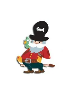 Stickers Pirates,Sticker garçon: Capitaine Pirate