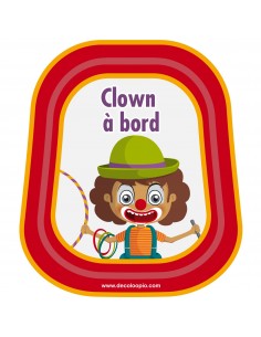Stickers Bébé à Bord,Bébé à bord: Clown