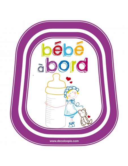 Stickers Bébé à Bord,Bébé à bord: Mon biberon