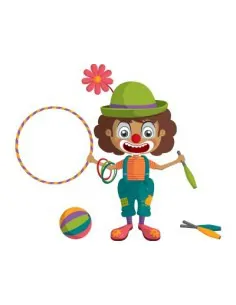Stickers Cirque,Stickers muraux: clown