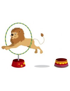 Stickers Cirque,Stickers muraux: Saut du Lion Cirque