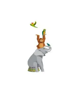 Stickers Cirque,Stickers muraux: Pyramide des Animaux