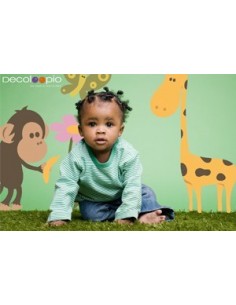 Stickers Bébé,Sticker Enfant: Les Singes de la Savane 2