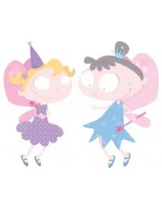 Stickers Fée & Princesse,Stickers déco murale: Les 2 fées