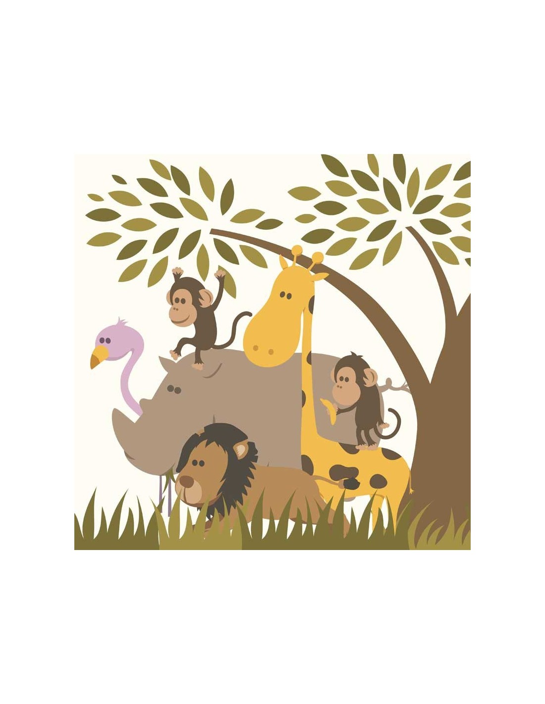 Tableau Bebe Animaux De La Savane