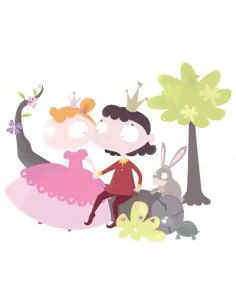 Stickers Fée & Princesse,Sticker Fille: Prince et Princesse sur