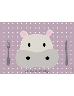 Set de table,Set De Table Enfant: Hippo