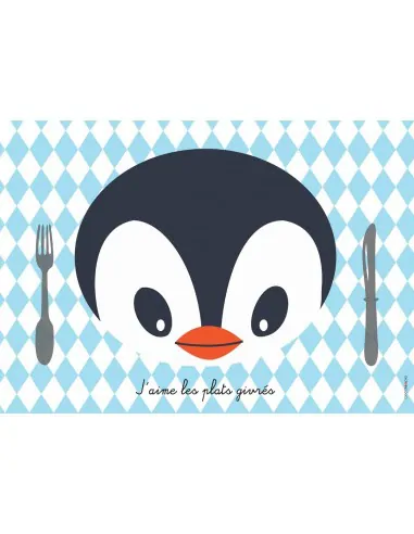 Set de table,Set De Table Enfant: Pingouin