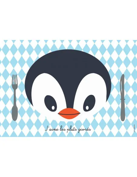 Set de table,Set De Table Enfant: Pingouin