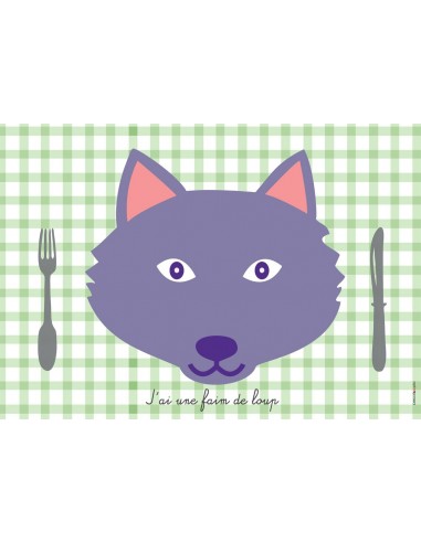 Set de table,Set de table enfant: Loup