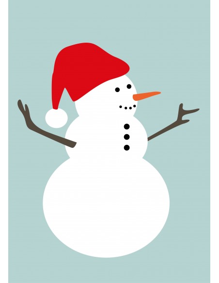 Stickers Noël,Sticker Noel: bonhomme de neige