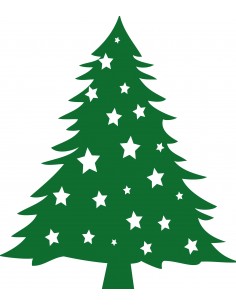 Stickers Noël,Sticker Noël: Sapin Vert