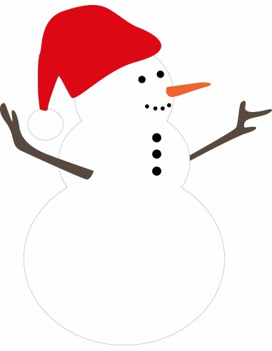 Stickers Noël,Sticker Noel: bonhomme de neige