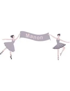 Stickers Danseuse,Sticker Prénom Danseuse à personnaliser