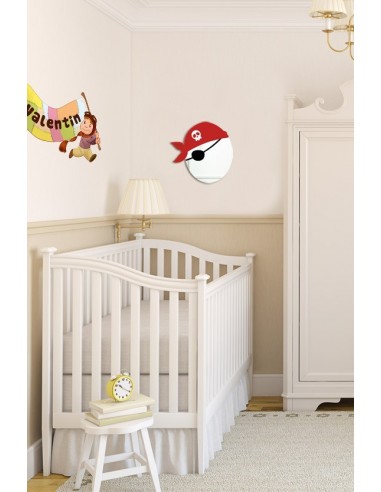 Miroir enfant,Miroir enfant: Tête Pirate Miroir enfant,Miroir enfant: Tête Pirate